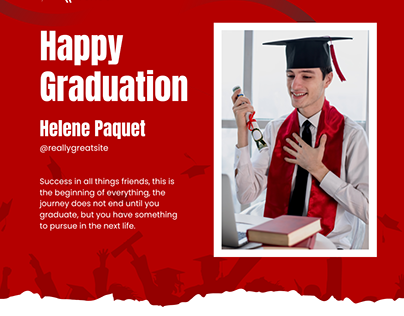 Red And White Modern Happy Graduation Instagram Post