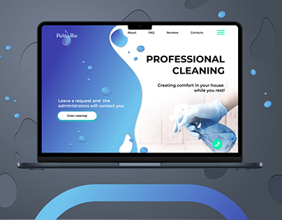 Cleaning business portfolio website design