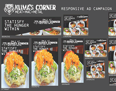 Kuma's Corner responsive ad campaign