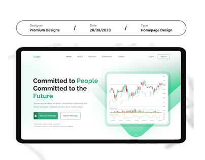Landing page design in Figma on Trading Concept