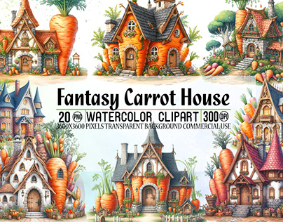 Fantasy Carrot House Clipart