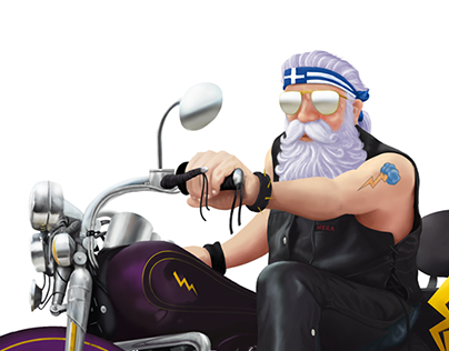 [Illustration] Biker Zeus