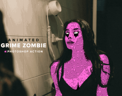 Animated Zombie Grime Art Action by bangingjoints