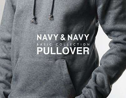 Navy & Navy Pullover Hoodie