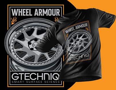 Automotive Wheel Graphic T-Shirt Design