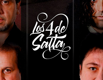 Diseño de logo y arte de disco para Los 4 de Salta