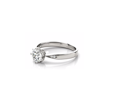 Discover Elgrissy Diamonds' Tapered Pave Ring