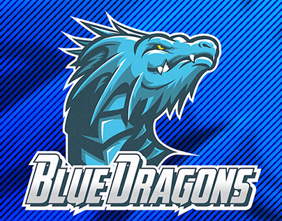 Mascot Design, Blue Dragons