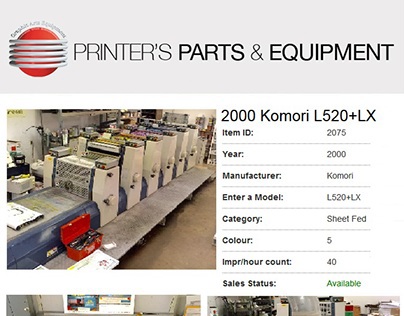 2000 Komori L520+LX by Printers Parts & Equipment