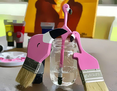 Flamingo Paintbrush