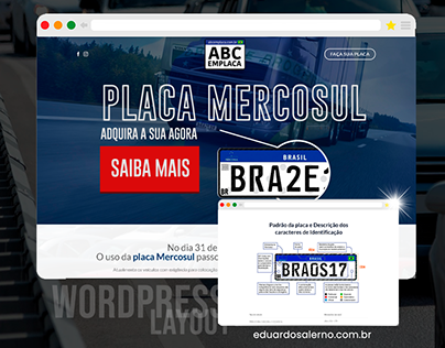 Landing Page para pedidos de Emplacamentos em São Paulo