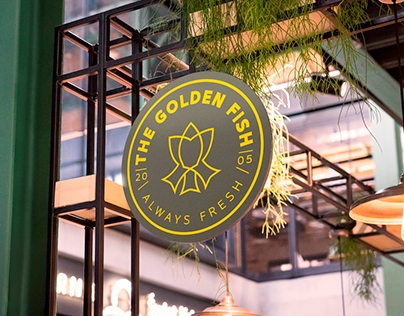 Golden fish Logo process