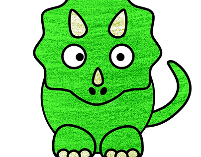 Green Dino Drawing Image