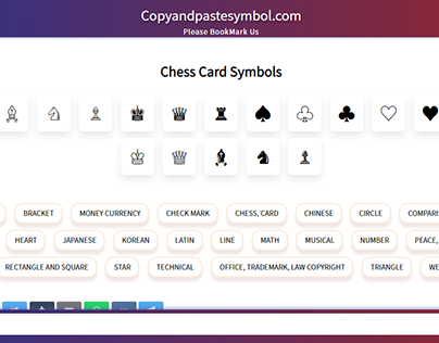 Chess Card Symbols