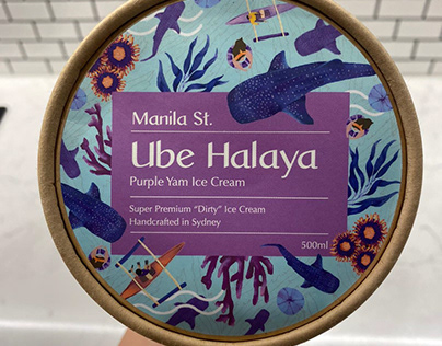 Manila St Ube Halaya Ice Cream Packaging
