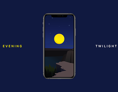 Reda App - Evening Twilight Theme UI UX Design