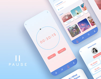 Pause - Meditation App UI Design