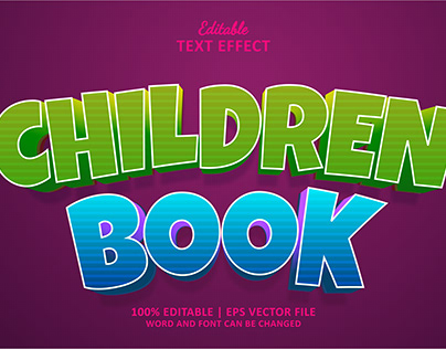 Text Effect Children Book