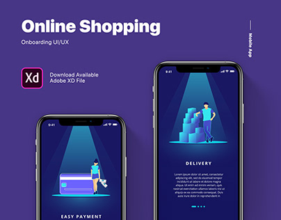 E-Commerce Mobile App Onboarding UI - Free Download