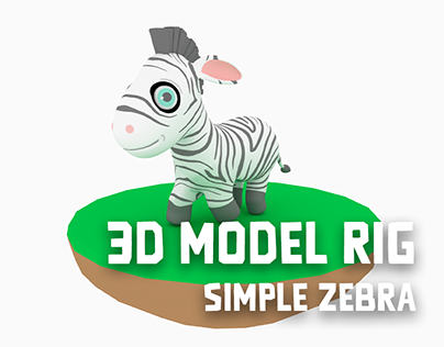 3D Model Simple Zebra