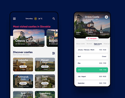 Castles on Slovakia | App concept
