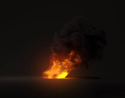 3D CGI fire Simulation