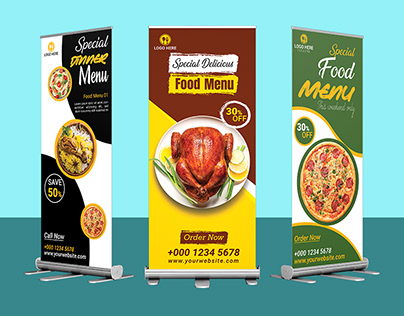 Food Rollup Banner Design