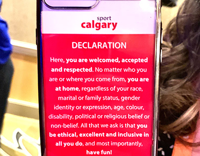 Sport Calgary: Declaration of Inclusiveness in Sport