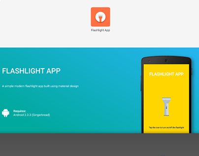 Material Design Flashlight App (Android 2.3)