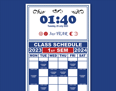 Class Schedule (Filipino Inspired Calendar)