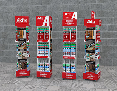 Construction Chemical Product Display Stand