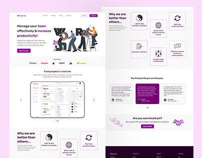 Purple Exec: Landing Page for a Project Mgt Software