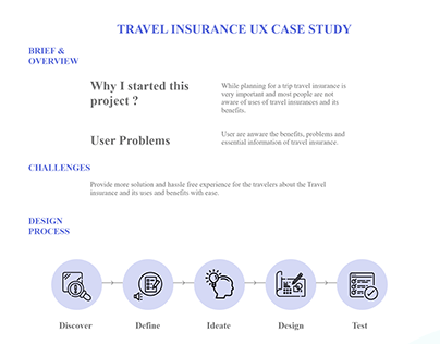 Travel Insurance Ux Case study