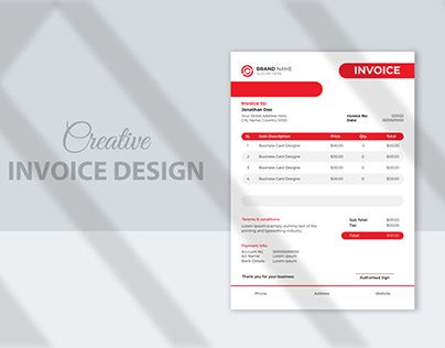 Creative Business Invoice Design