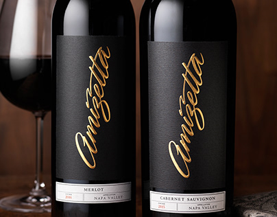 Amizetta Estate Winery Logo & Packaging Design