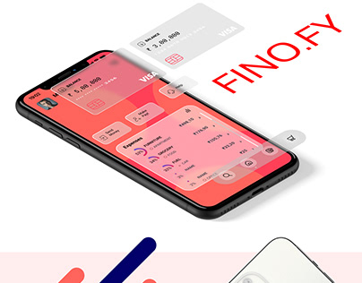 Glassmorphism design - Credit Card Mobile App - Fino.fy