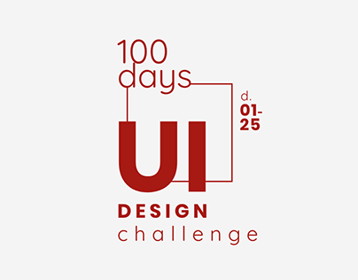 100 DAYS UI DESIGN CHALLENGE | D.01-25 | WIP