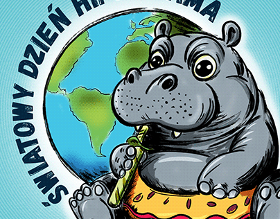 rysunek okolicznościowy - Światowy Dzień Hipopotama