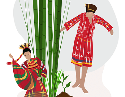 Lumads of Manobo Tribe | Vector Illustration