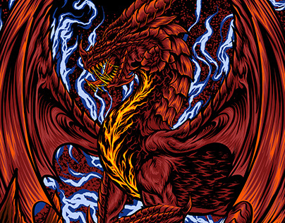 tshirt design dragon overprint