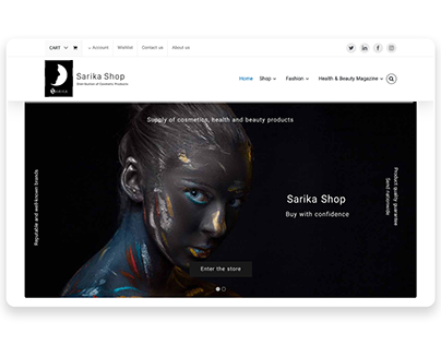 Sarika Shop Cosmetic Products Website Design