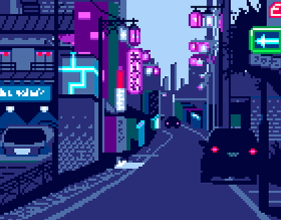 Quiet Town Pixel Art