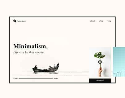 minimal landing concept page