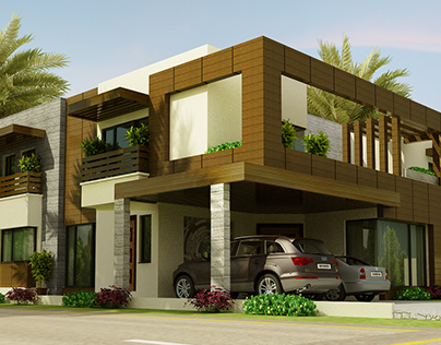 One Kanal Corner House Exterior 3D