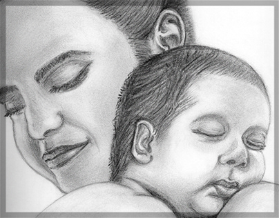 'Motherhood' - Graphite Drawing