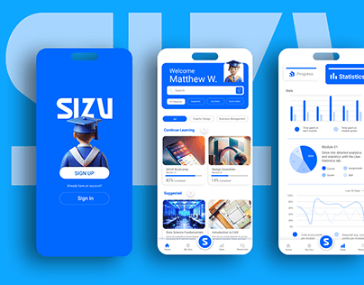 Sizu Online E-Learning Mobile App Ui Design