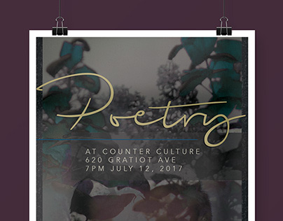 Poetry at Counter Culture Poster and Event Cover Photo