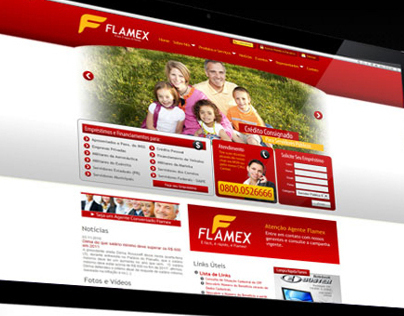 WebDesign do Site da Financeira Flamex