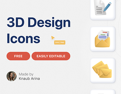 FREE 3D Design Icon Pack
