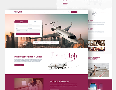 Jet Rental - Private Jet Website Design